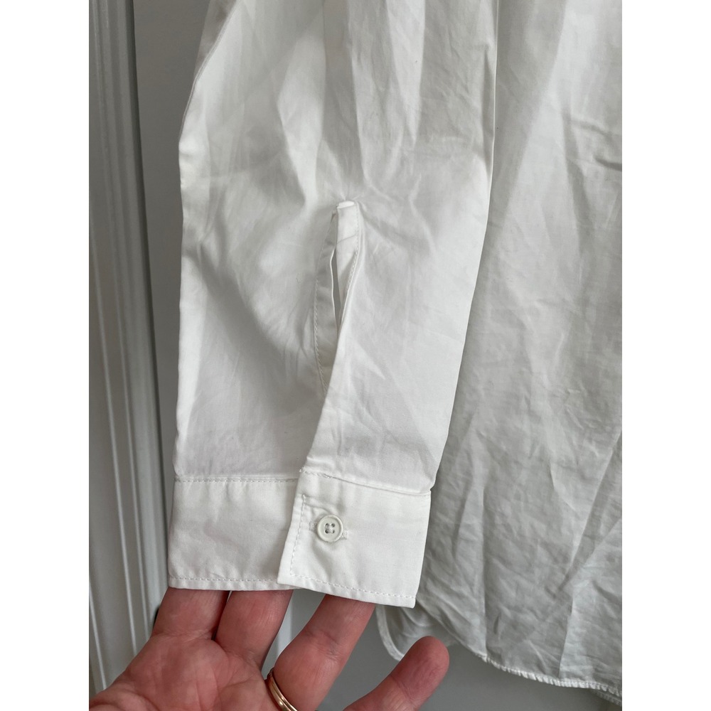 AYR Women's White Button-Down Tunic Shirt - Picture 8 of 9